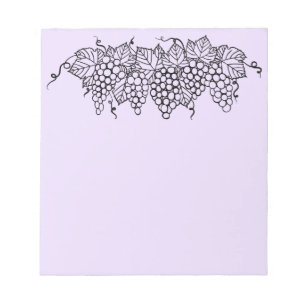 Bloc De Notas Cosecha de Ilustracion de uvas