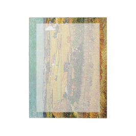 Bloc De Notas Cosecha en La Crau, con Montmajour...