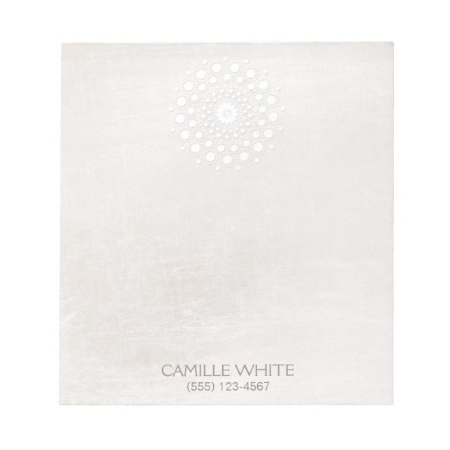 Bloc De Notas Cosmetología Rosette blanco Spa natural y orgánico (Frente)