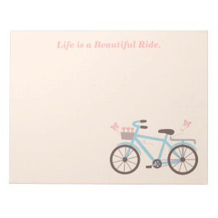 Bloc De Notas Cota de bicicleta La vida es un hermoso viaje