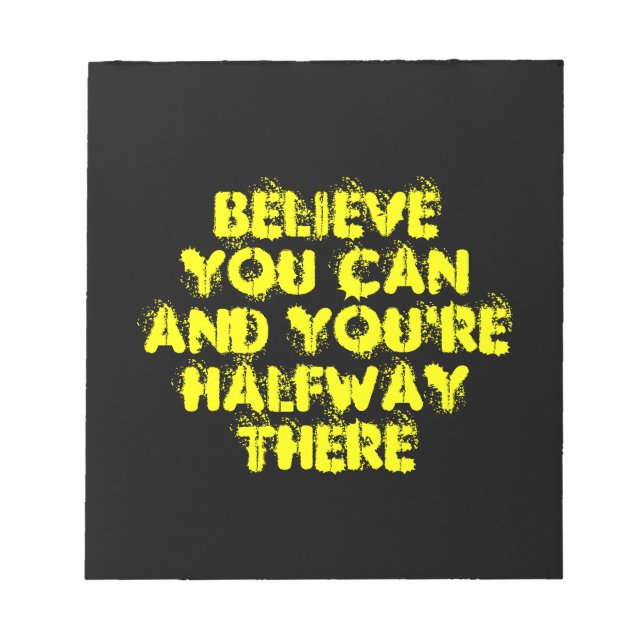 Bloc De Notas Cotizaciones positivas de motivación inspiradora (Frente)