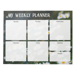 Bloc De Notas Cottagecore Daisy Garden Weekly Planner