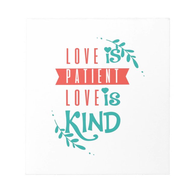 Bloc De Notas Couple Gift Love Is Kind (Frente)