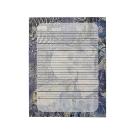 Bloc De Notas Cráneo de Halloween con corona y búho