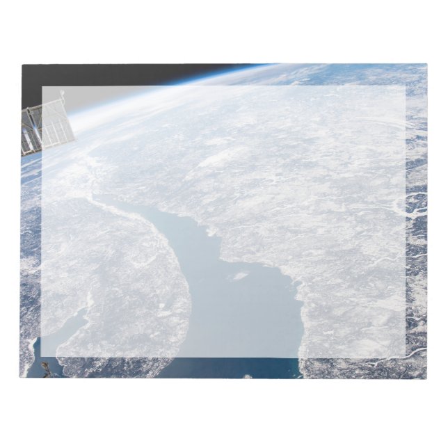 Bloc De Notas Cráter Manicouagan Y El Río St. Lawrence (Frente)