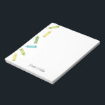 Bloc De Notas Crayon Hello<br><div class="desc">Este bloc de notas presenta lápices de colores</div>