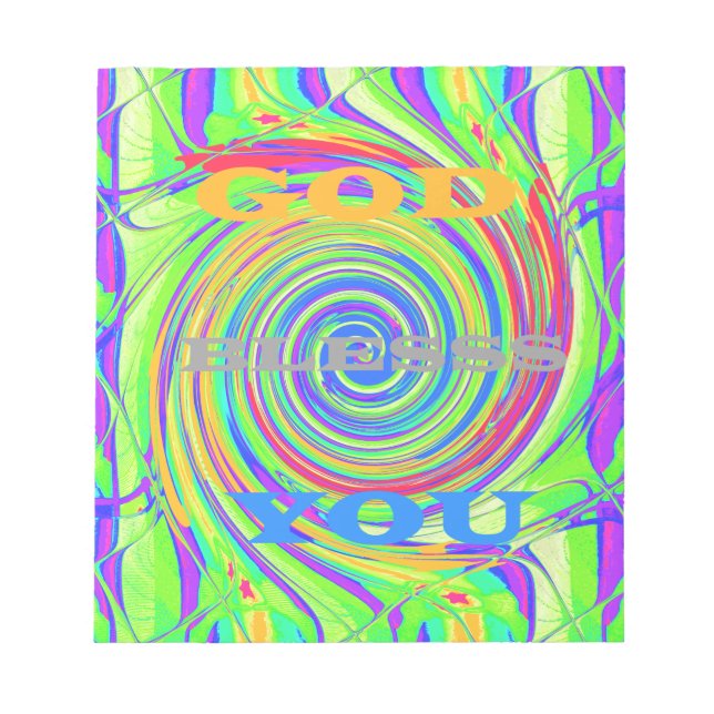 Bloc De Notas Crea tu propio Dios bendiga tu texto Inspirador (Frente)