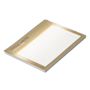 Bloc De Notas CREA-TU-PROPIO Sube tu diseño personalizado de oro