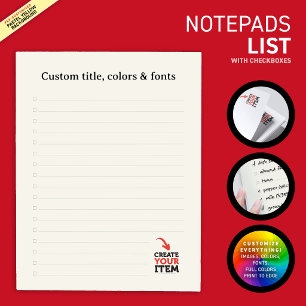 Bloc De Notas CREA-TU-PROPIO Sube tu diseño personalizado rayado