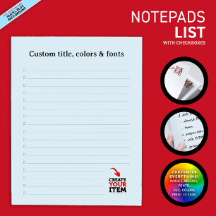 Bloc De Notas CREA-TU-PROPIO Subir diseño personalizado lista