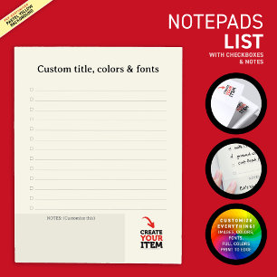 Bloc De Notas CREA-TU-PROPIO Subir diseño personalizado lista