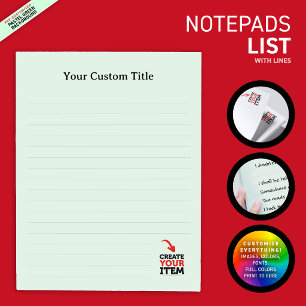 Bloc De Notas CREA-TU-PROPIO Subir diseño personalizado lista