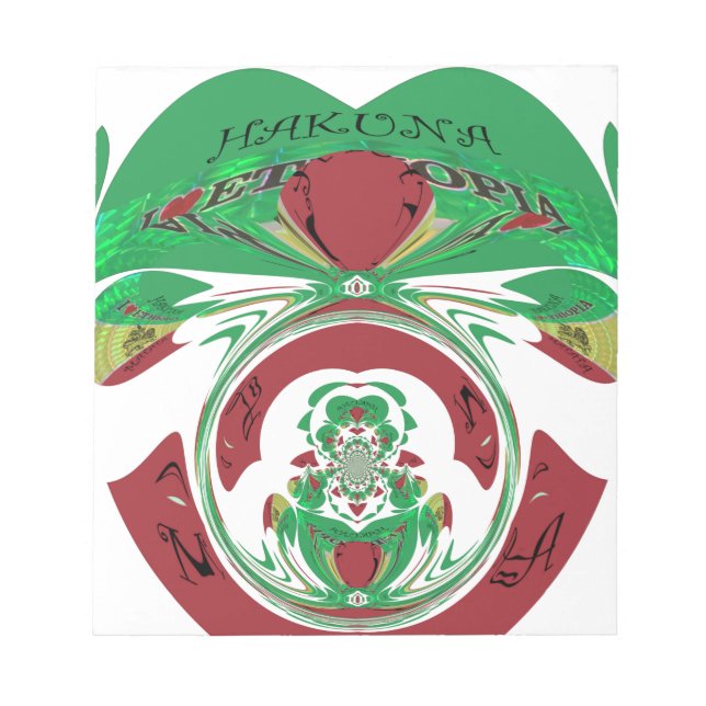 Bloc De Notas Crea tu propio yo amo la bella Etiopía (Frente)