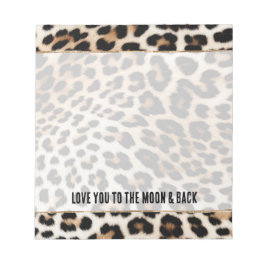 Bloc De Notas Cream Black Leopard Print