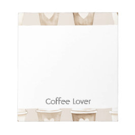Bloc De Notas Cream Coffee Heart Cups