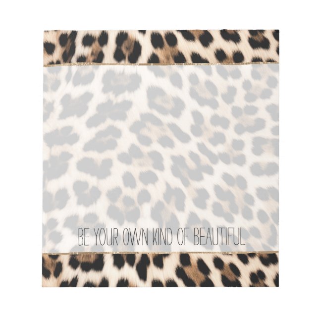 Bloc De Notas Creamy Brown Black Leopard Print (Frente)