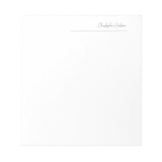 Bloc De Notas Crear personalizar profesional simple plano (Frente)