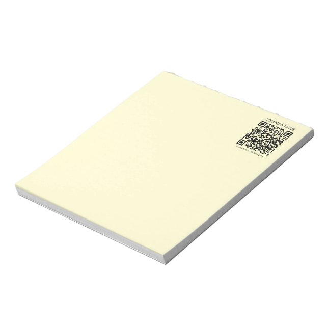 Bloc De Notas Crear un código QR | Amarillo pálido (Lado Izquierdo)