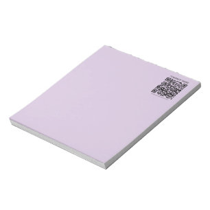 Bloc De Notas Crear un código QR   Violeta Lavanda Pálido