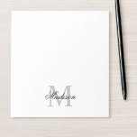 Bloc De Notas Crear un nombre personalizado caligrafía monográfi<br><div class="desc">Crea tus propios boletines personalizados con tu nombre y monograma personalizados. Para editar esta plantilla de diseño,  simplemente edite los campos de texto como se muestra arriba. Puede agregar fácilmente más texto o imágenes,  fuentes personalizares y colores. ¡Trátese o haga el regalo perfecto para su familia y amigos!</div>