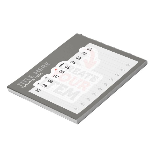 Bloc De Notas CREATE-YOUR-OWN Custom upload your design do list (Lado Izquierdo)