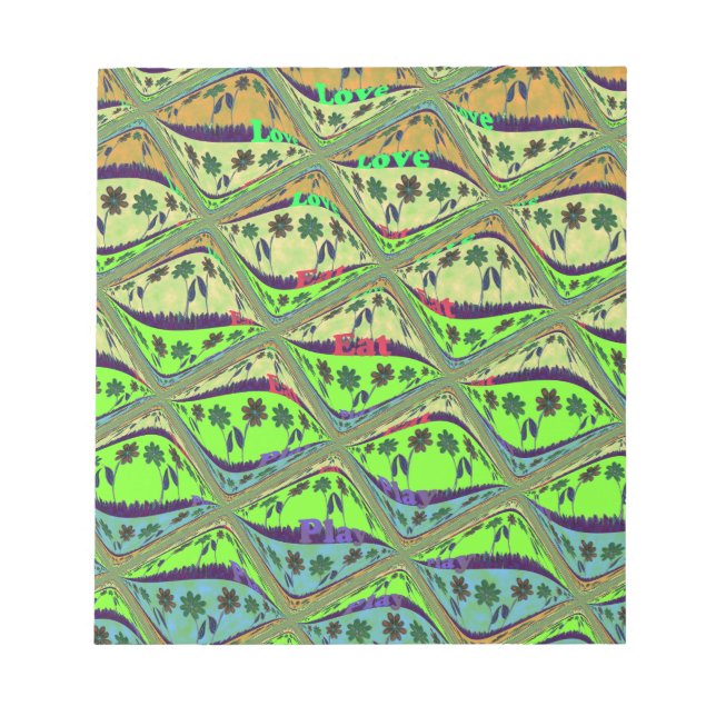 Bloc De Notas Create Your Own Fun Retro Lovely Floral Island  (Frente)