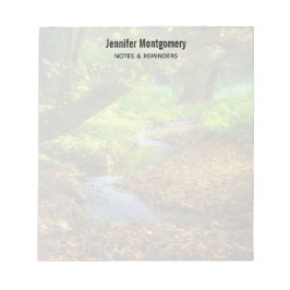 Bloc De Notas Creek forestal Hermoso paisaje natural Foto