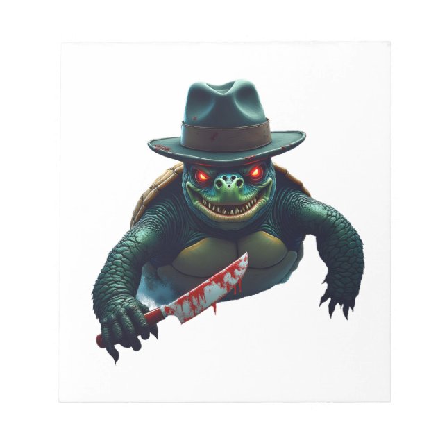 Bloc De Notas Creepy Scary Halloween Turtle T-Shirt (Frente)
