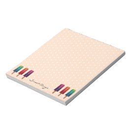 Bloc De Notas Cremas de hielo acuáticas cúrcules popsicas