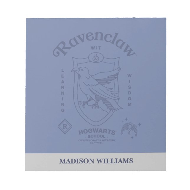 Bloc De Notas Crest de Sabiduría y Aprendizaje de RAVENCLAW™ (Frente)