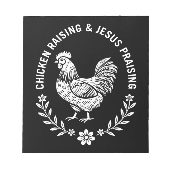 Bloc De Notas Crianza de pollo y alabanzas a Jesús (Frente)