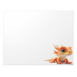 Bloc De Notas Criatura de lagarto naranja