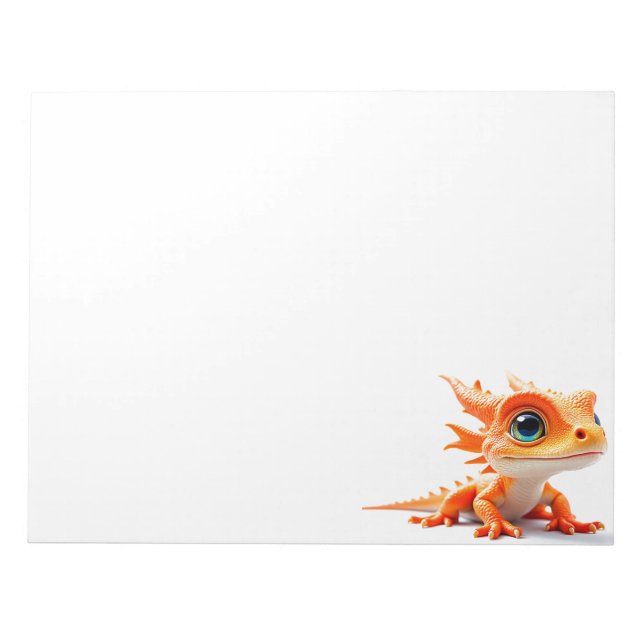 Bloc De Notas Criatura de lagarto naranja (Frente)