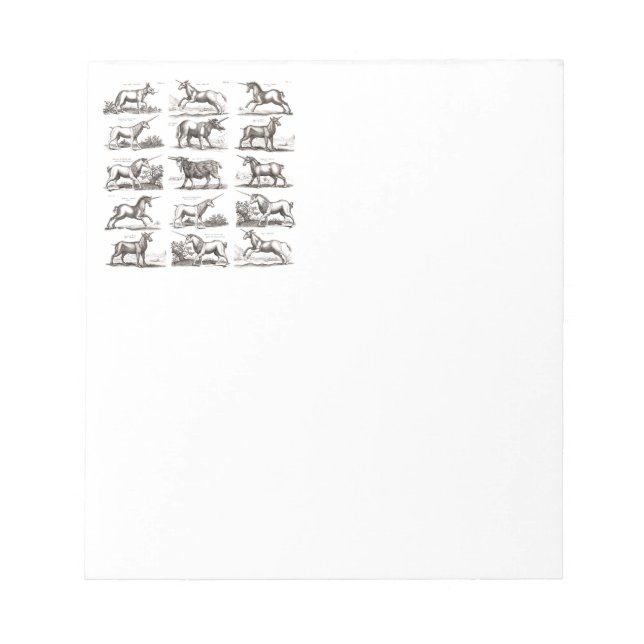 Bloc De Notas Criatura Mítica Clásica Unicorniana (Frente)