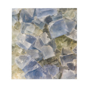 Bloc De Notas Cristales azules del fluorito en matriz