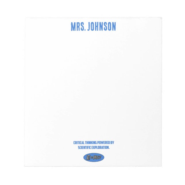 Bloc De Notas Critical Thinking Powered By Science Exploration (Frente)