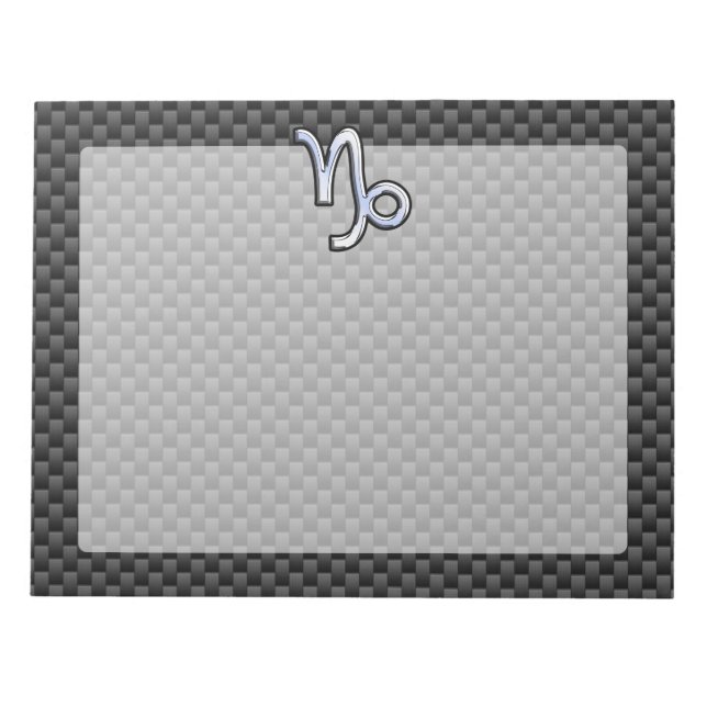 Bloc De Notas Cromado como Rótulo Capricorn Fibra de Carbono Neg (Frente)