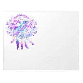 Bloc De Notas Crow Dreamcatcher Blue Purple Floral