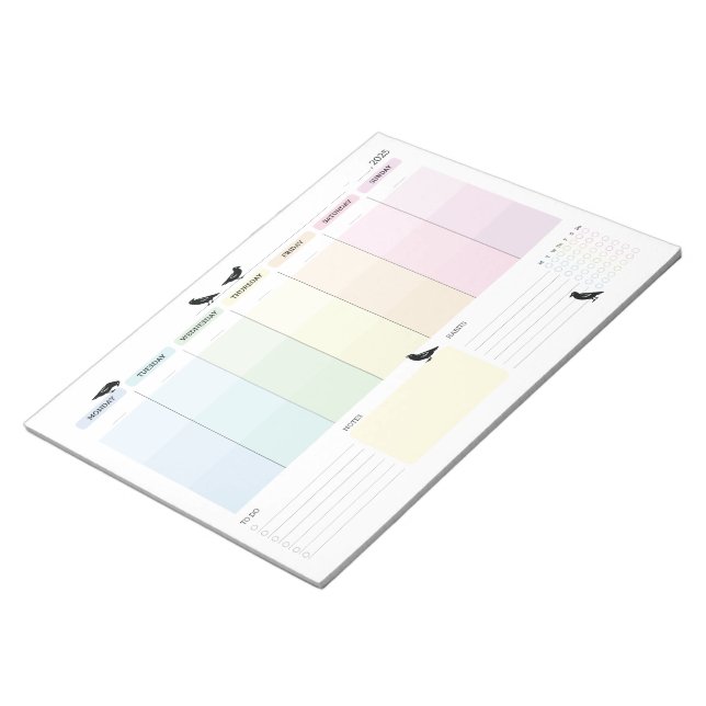 Bloc De Notas Crow Weekly Planner (Lado Derecho)