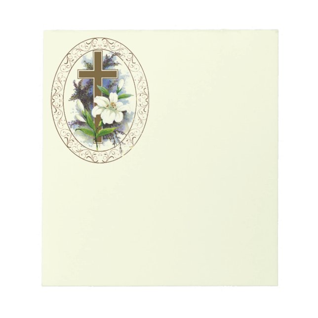 Bloc De Notas Cruz cristiana dorada (Frente)