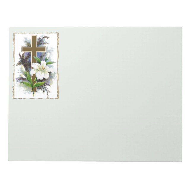 Bloc De Notas Cruz cristiana dorada (Frente)