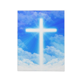 Bloc De Notas Cruz de la Luz Jesucristo Personalizable Cristiano