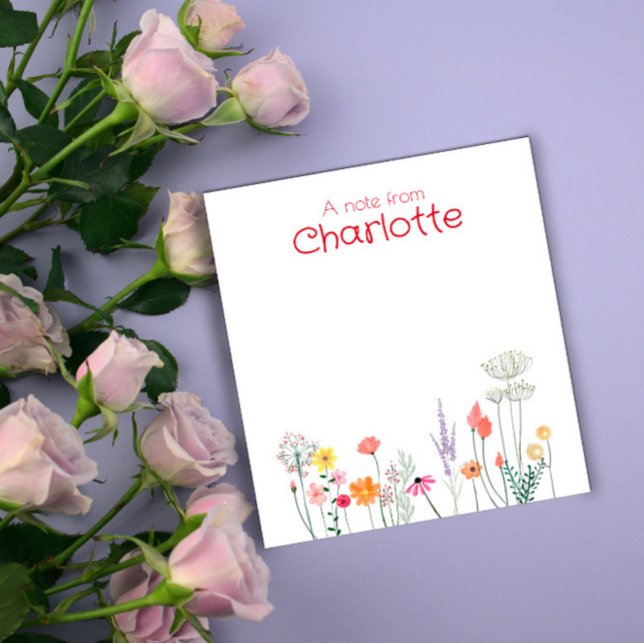 Bloc De Notas Cuadros de agua de margarita floral de Boho Countr (Subido por el creador)