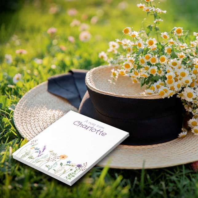 Bloc De Notas Cuadros de agua silvestre Boho Country Notepad (Subido por el creador)