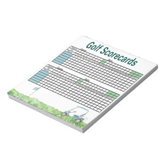 Bloc De Notas Cuadros de mandos de golf