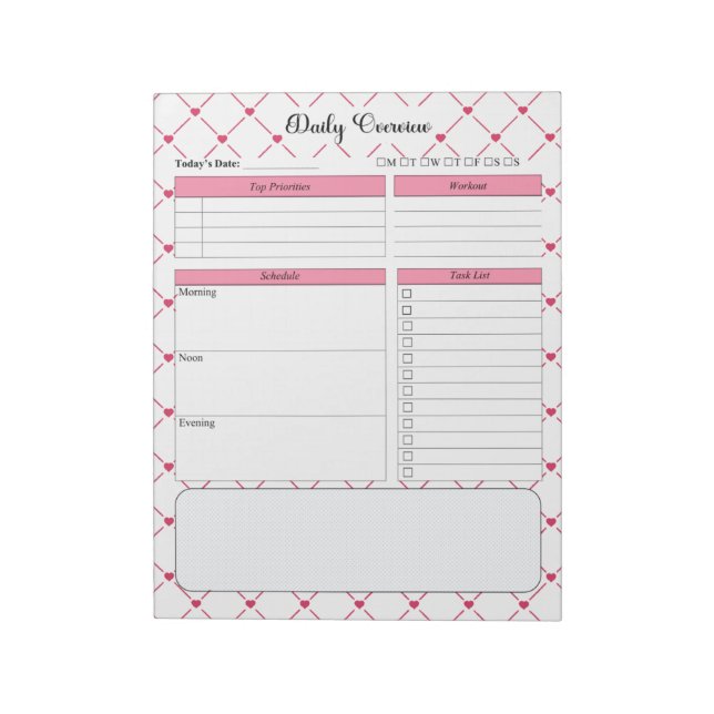 Bloc De Notas Cualidades de enseñanza superior _ Plano diario (Lado Izquierdo)