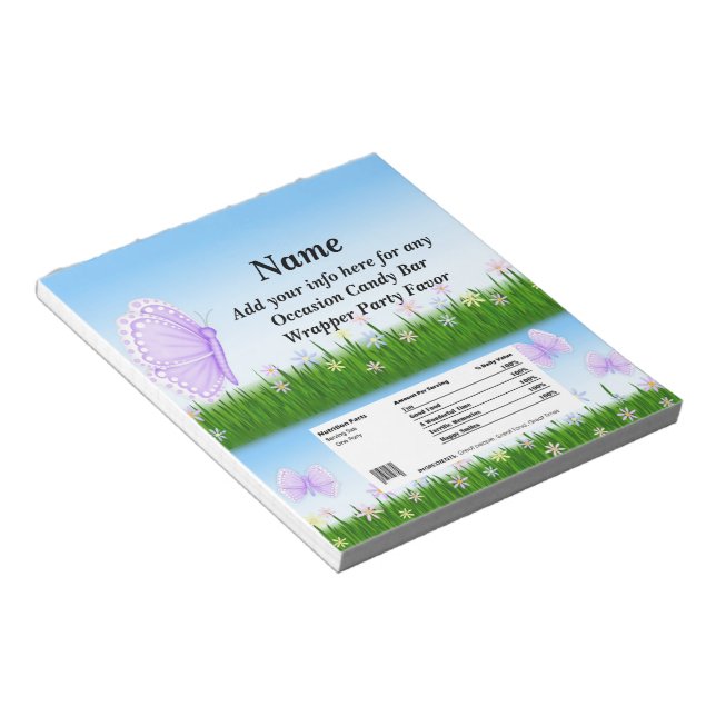 Bloc De Notas Cualquier Occassion Candy Bar Wrapper Party Favore (Lado Derecho)