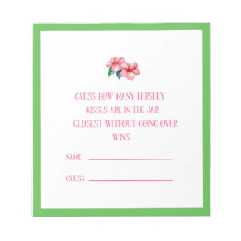 Bloc De Notas ¿Cuántos besos de tarjetas de adivinación tropical