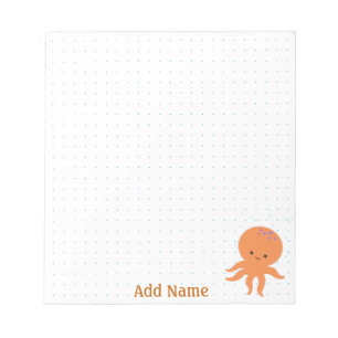 Bloc De Notas Cuchilla de puntos de Personalizado de pulpo cután