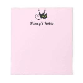 Bloc De Notas Cuesta colgar ahí los ojos verdes de gato negro co